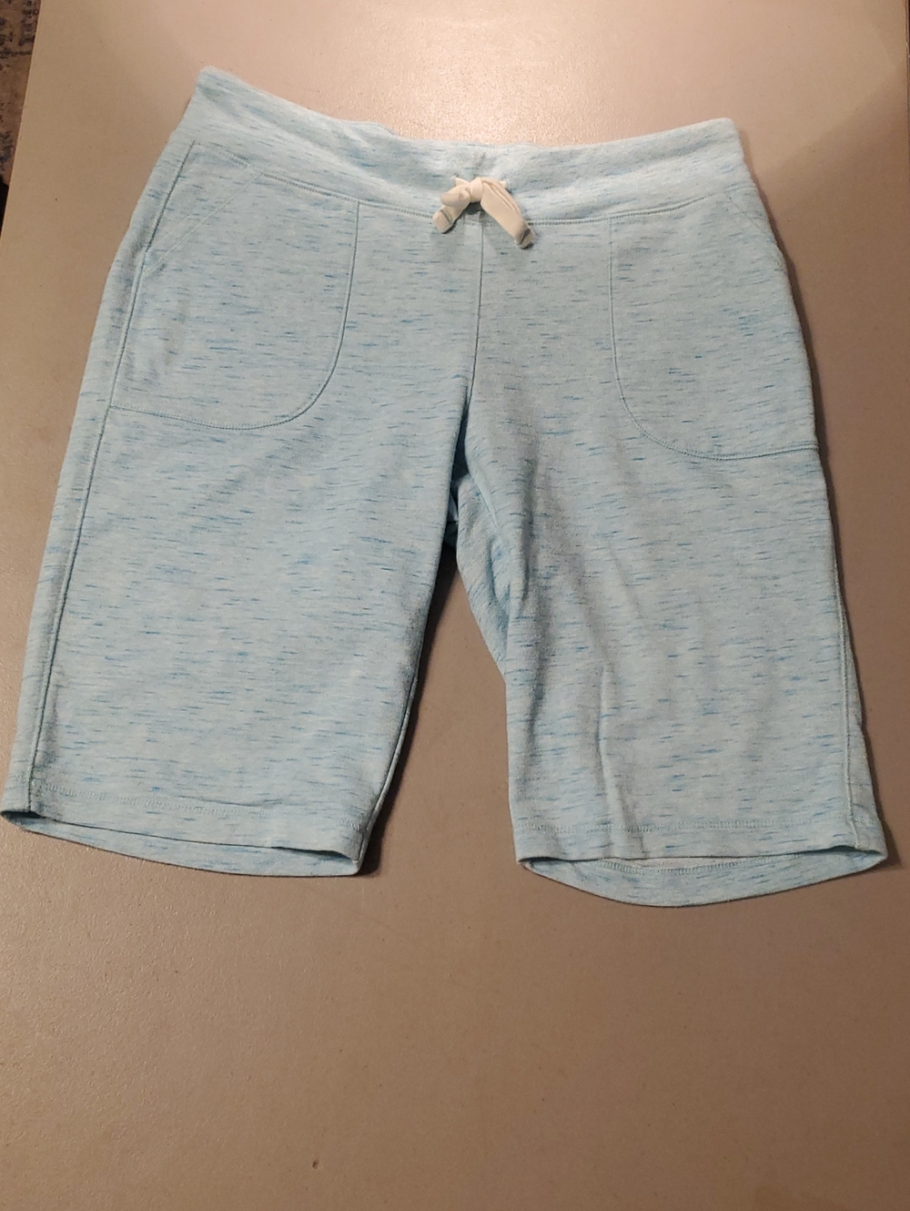 Eddie Bauer Soft Light Blue Knit Bermuda Shorts
